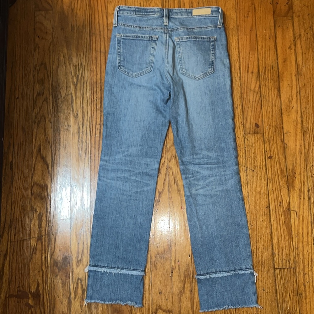 Ag Adriano Goldschmied The Isabelle High Rise Straight Crop Blue Jeans Size 24 - Picture 11 of 13
